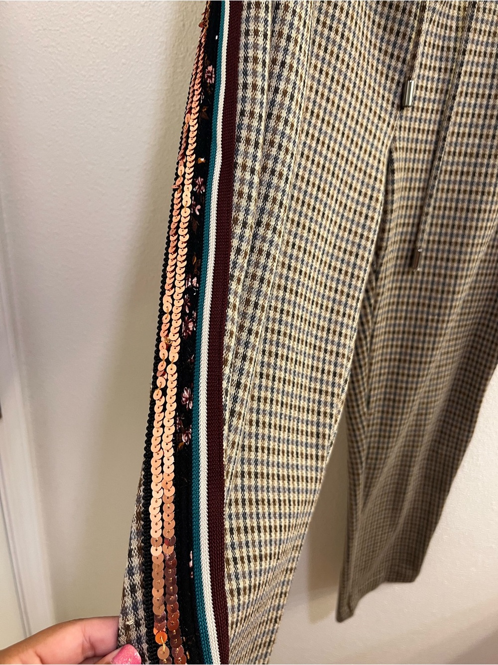 Anthropologie Maeve Bettie Tapered Sequin Pants - Picture 4 of 5